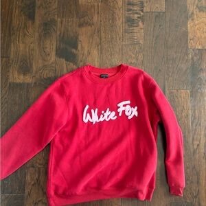 White Fox Red Crewneck